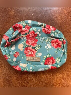 PIONEER WOMAN Floral Make-Up Bag - Teal & Coral